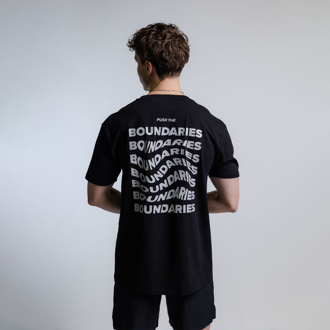 TWL - OVERSIZED T-SHIRT - PUSH THE BOUNDARIES - BLACK