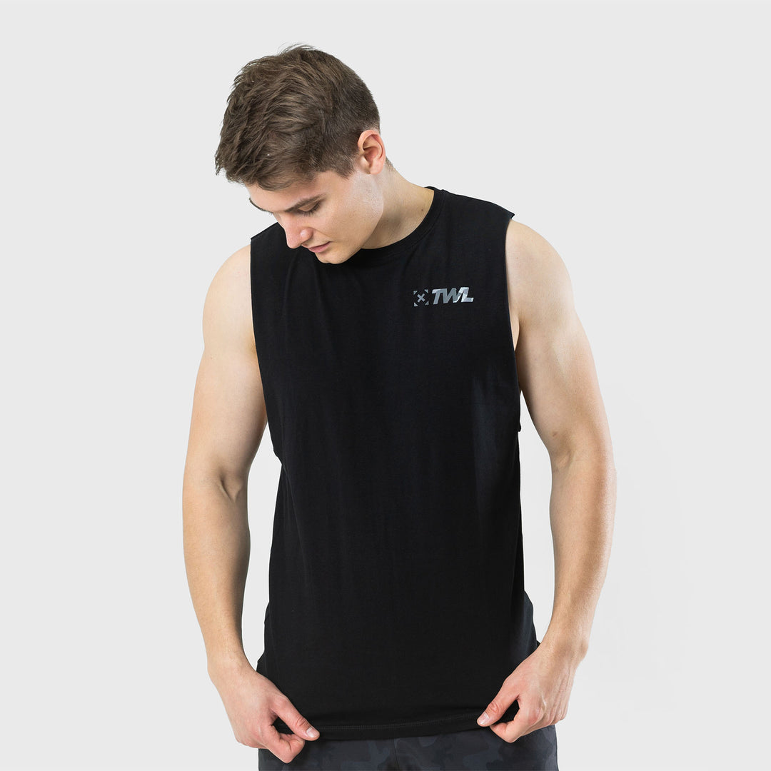 TWL - EVERYDAY MUSCLE TANK SL - BLACK/CAMO