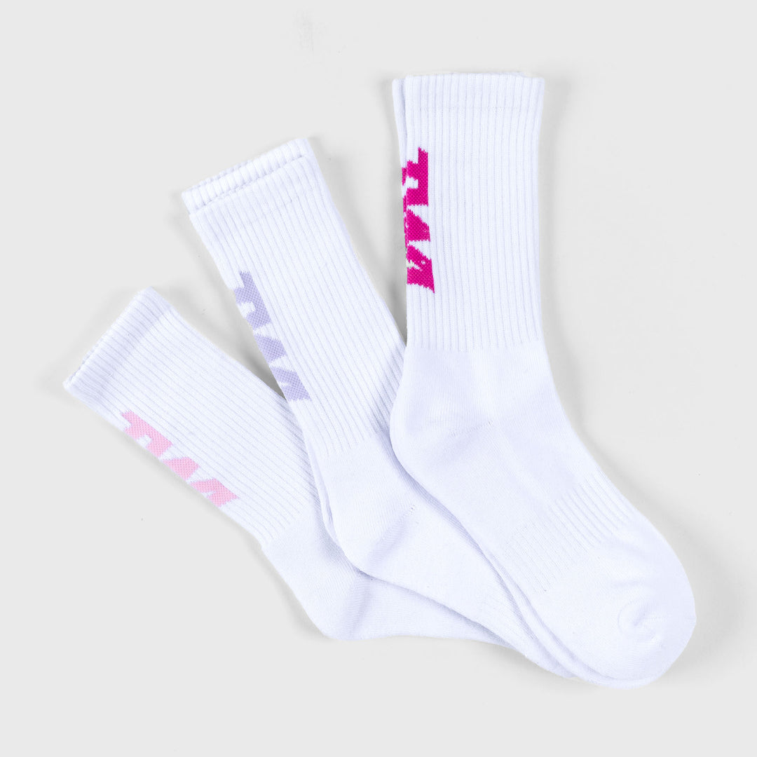 TWL - TEMPO SOCKS - 3-PACK - WHITE/RASPBERRY/CHERRY BLOSSOM/LILAC