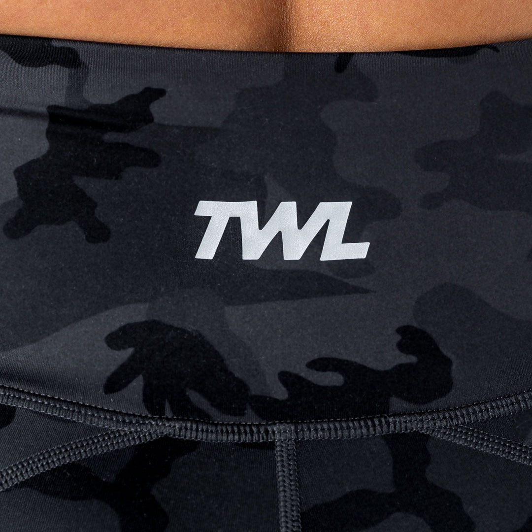 TWL - WOMEN'S ENERGY HIGH WAISTED 7/8TH TIGHTS - BLACK CAMO