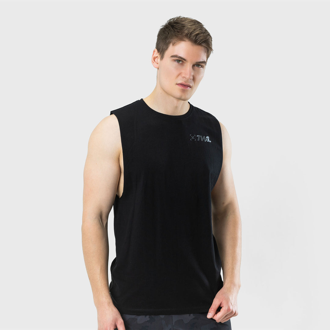 TWL - EVERYDAY MUSCLE TANK SL - BLACK/CAMO