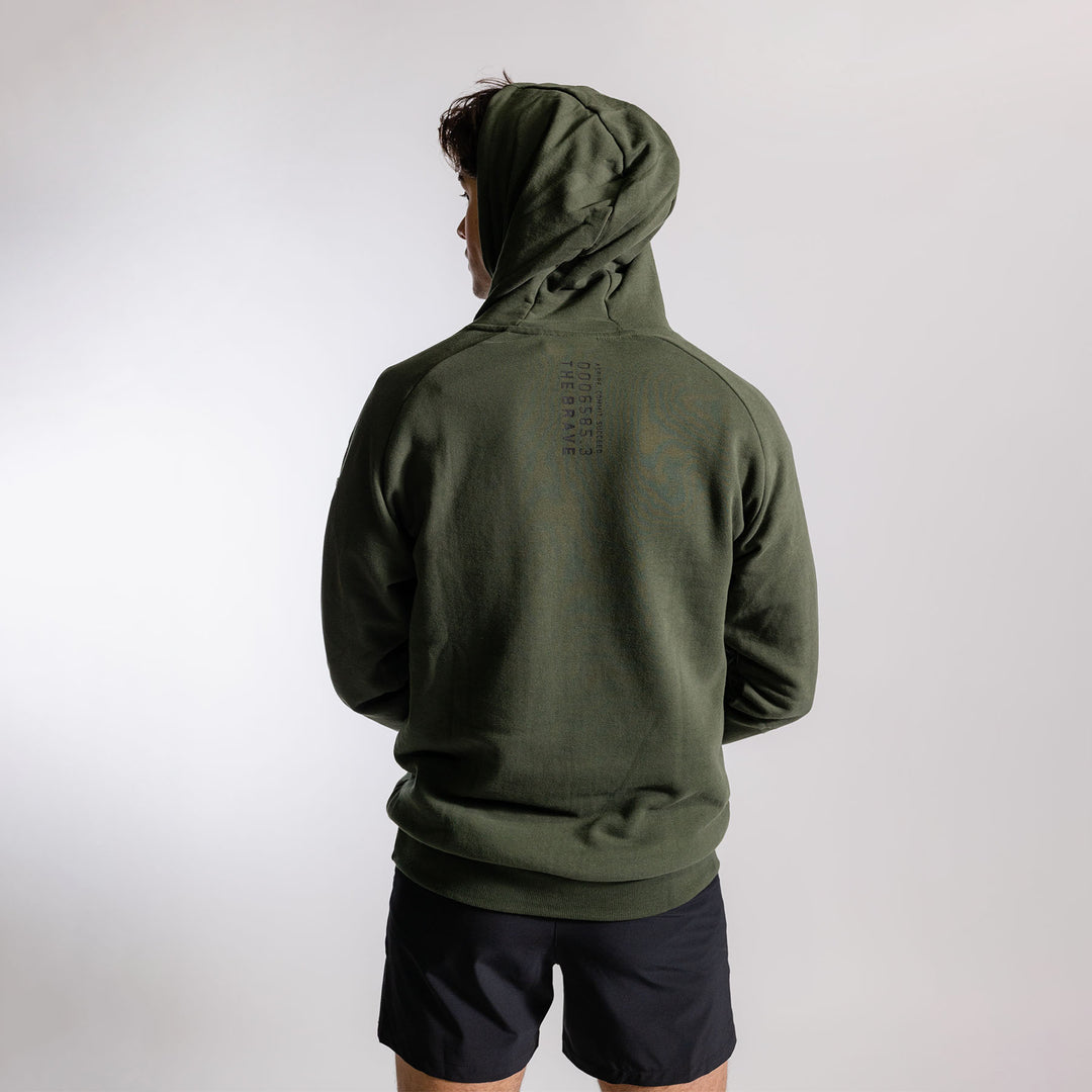 THE BRAVE - MENS SIGNATURE OVERHEAD HOODIE 2.0 - DARK OLIVE