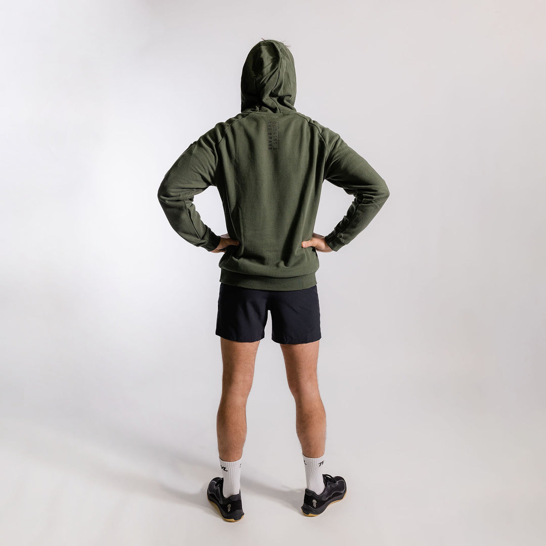 THE BRAVE - MENS SIGNATURE OVERHEAD HOODIE 2.0 - DARK OLIVE