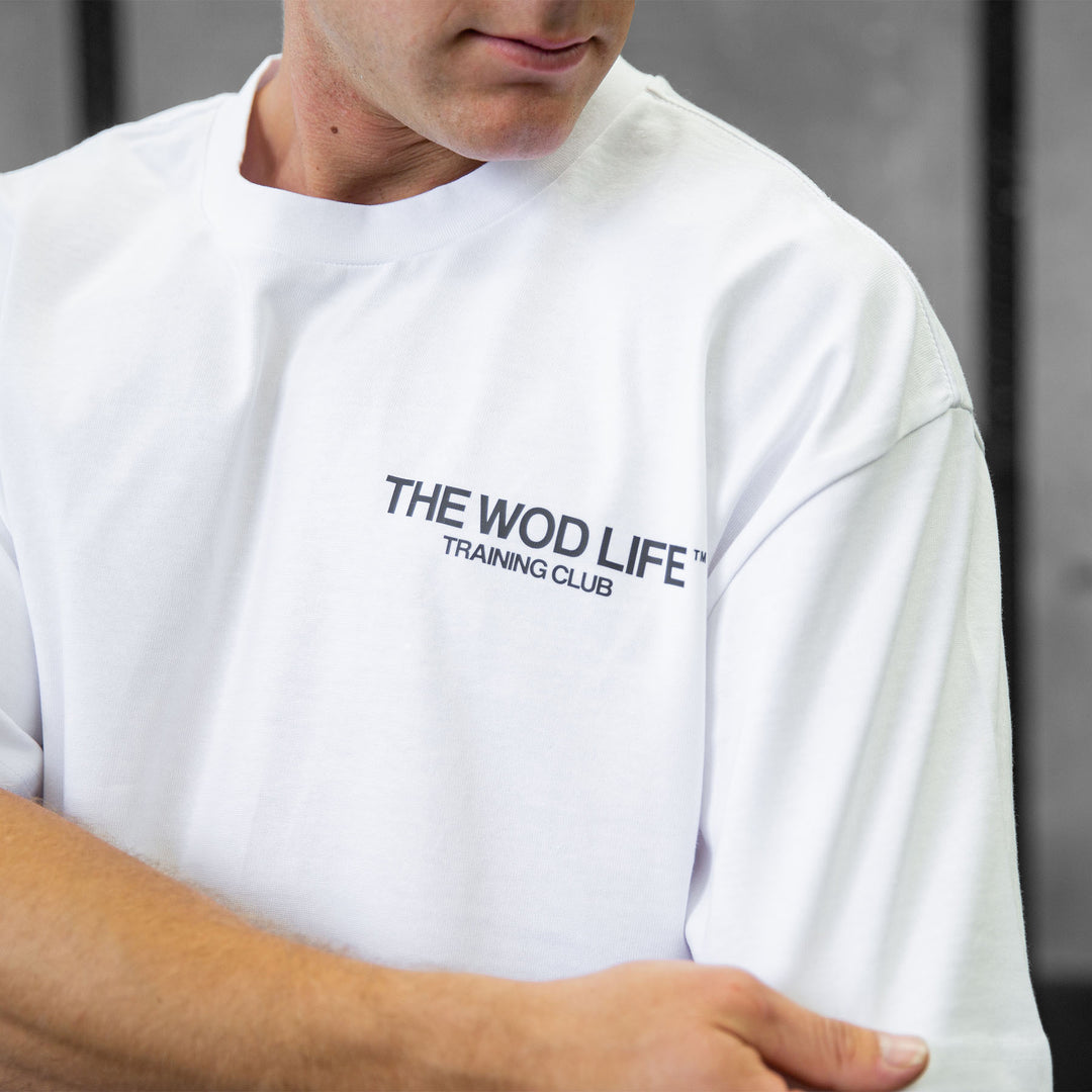 TWL - LIFESTYLE OVERSIZED T-SHIRT - WHITE/BLACK TRAINING CLUB