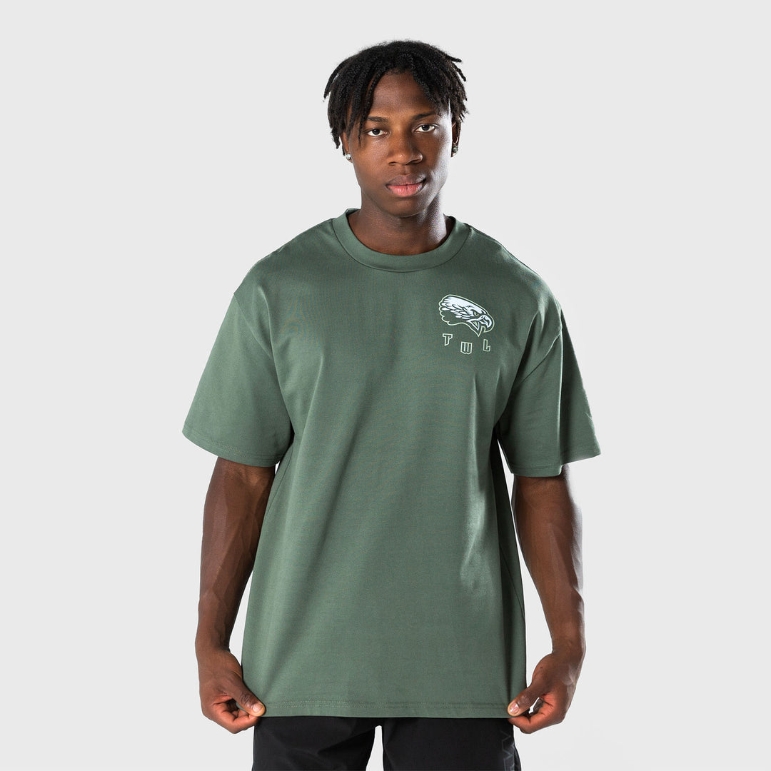 TWL - BARBELL CLUB LIFESTYLE OVERSIZED T-SHIRT - SAGE