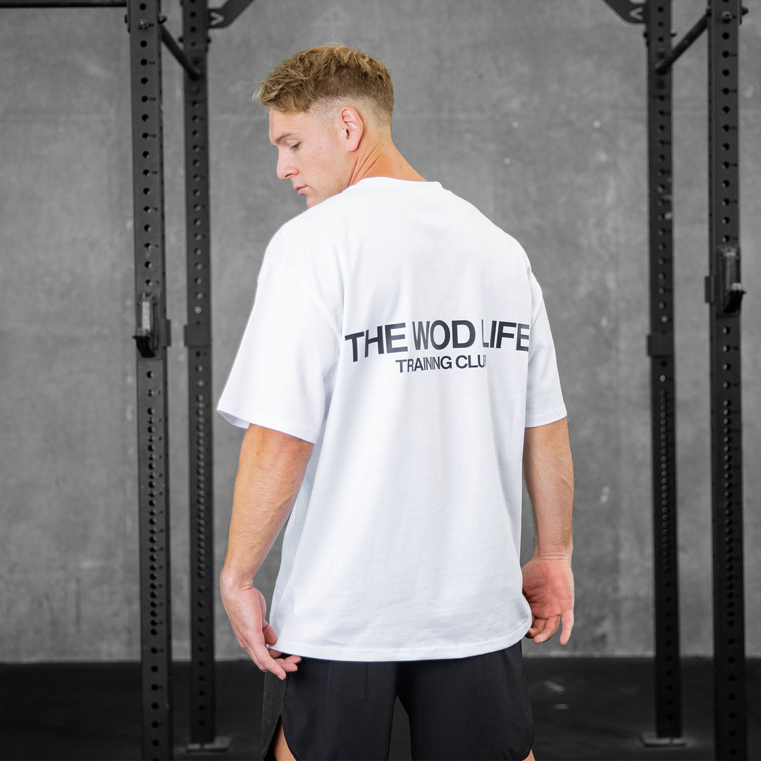 TWL - LIFESTYLE OVERSIZED T-SHIRT - WHITE/BLACK TRAINING CLUB