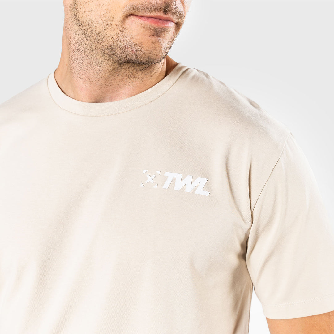 TWL - MEN'S EVERYDAY T-SHIRT SL - LINEN/WHITE