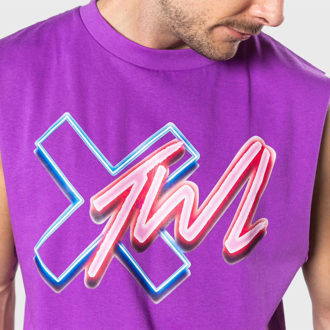 TWL - LIFESTYLE OVERSIZED MUSCLE TANK - IRIS/NEON