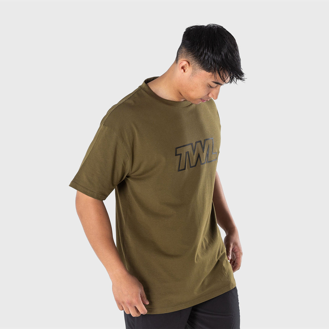 TWL - OVERSIZED T-SHIRT - ATHLETE/UNIFORM GREEN