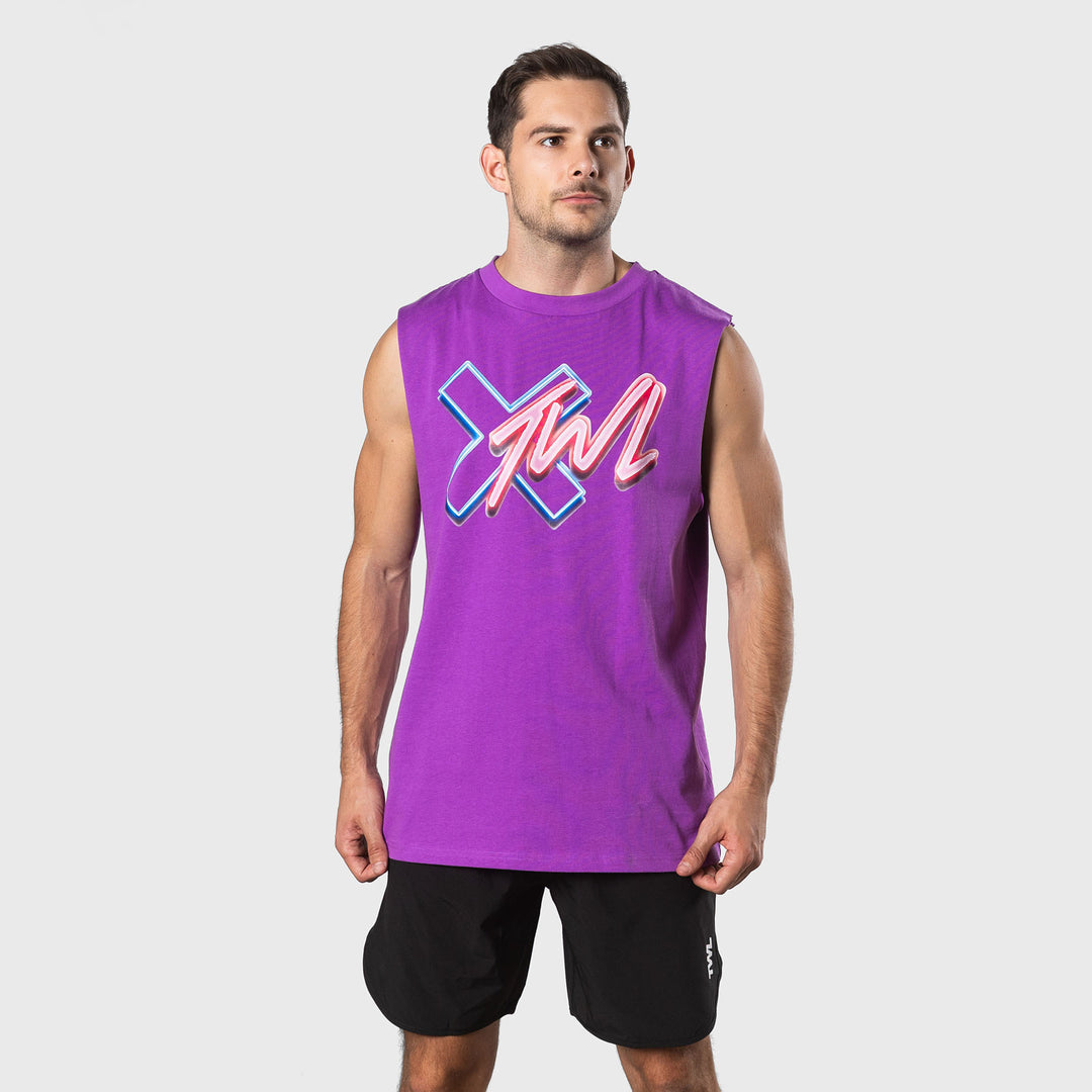 TWL - LIFESTYLE OVERSIZED MUSCLE TANK - IRIS/NEON