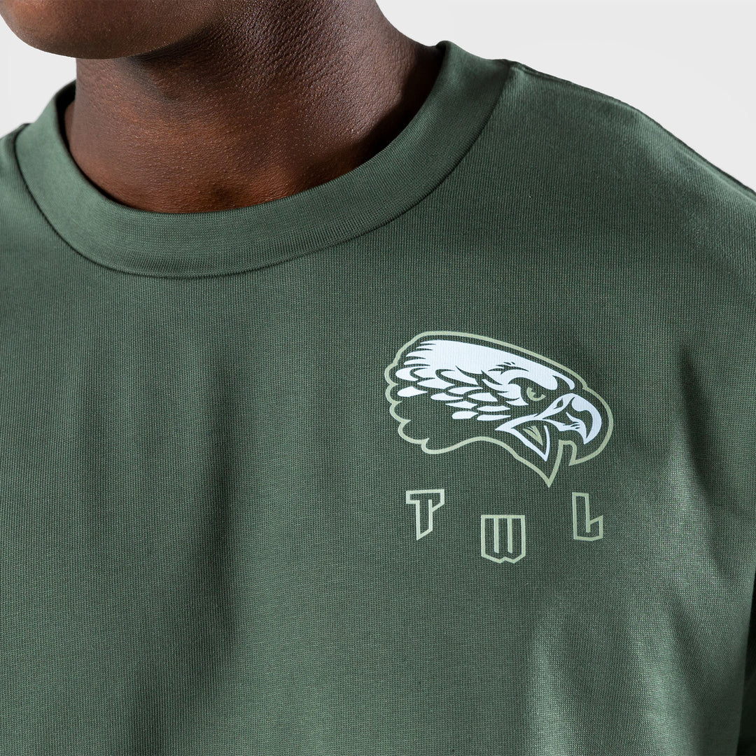 TWL - BARBELL CLUB LIFESTYLE OVERSIZED T-SHIRT - SAGE