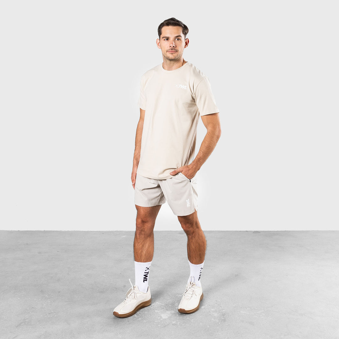TWL - MEN'S EVERYDAY T-SHIRT SL - LINEN/WHITE