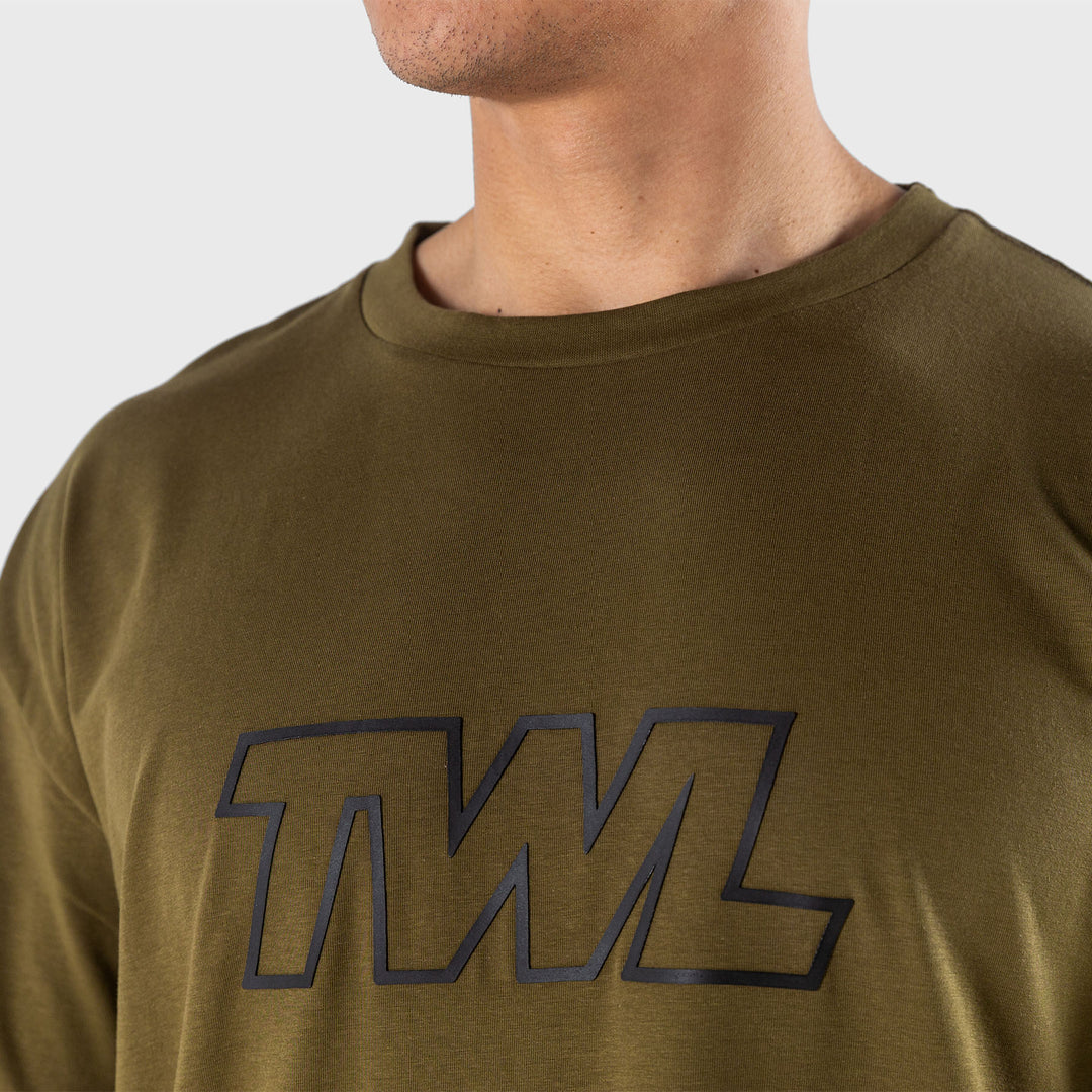 TWL - OVERSIZED T-SHIRT - ATHLETE/UNIFORM GREEN