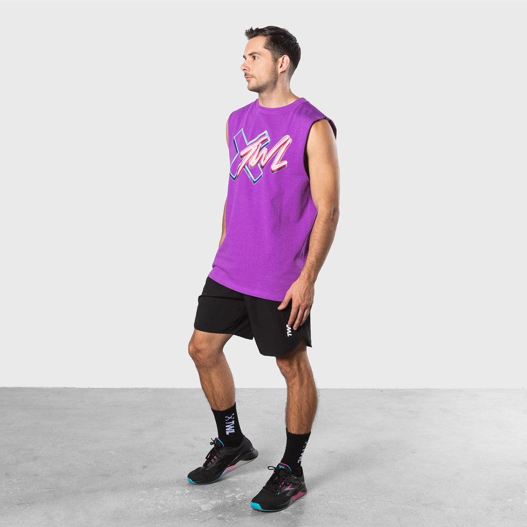 TWL - LIFESTYLE OVERSIZED MUSCLE TANK - IRIS/NEON