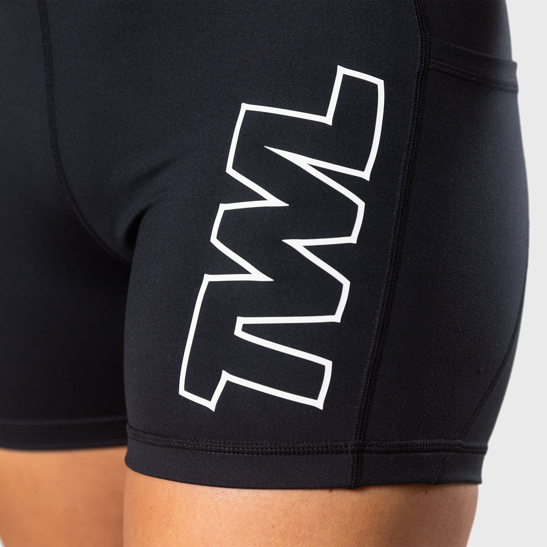 TWL - WOMEN'S ENERGY SHORTS - ATHLETE - BLACK/WHITE