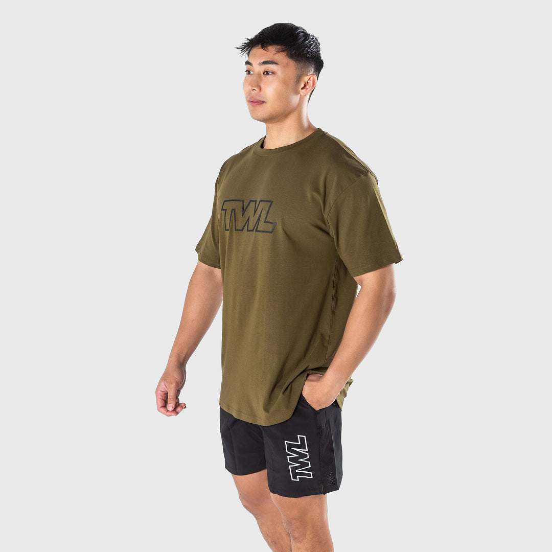 TWL - OVERSIZED T-SHIRT - ATHLETE/UNIFORM GREEN