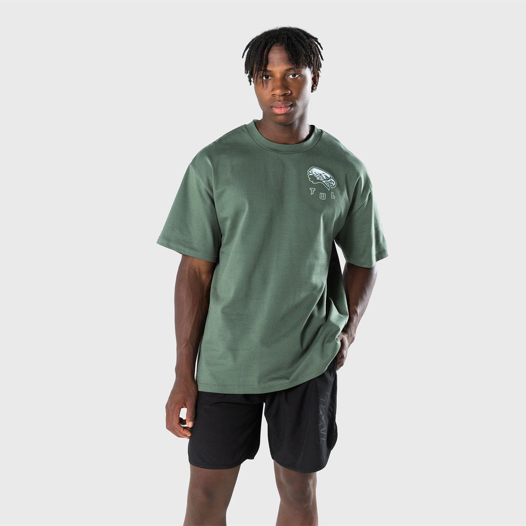 TWL - BARBELL CLUB LIFESTYLE OVERSIZED T-SHIRT - SAGE