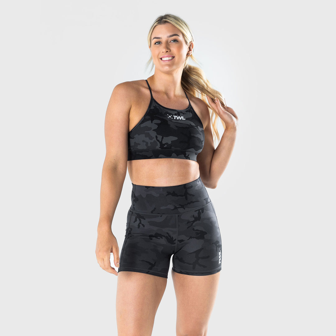 TWL - WOMEN'S ENERGY SHORTS - BLACK CAMO