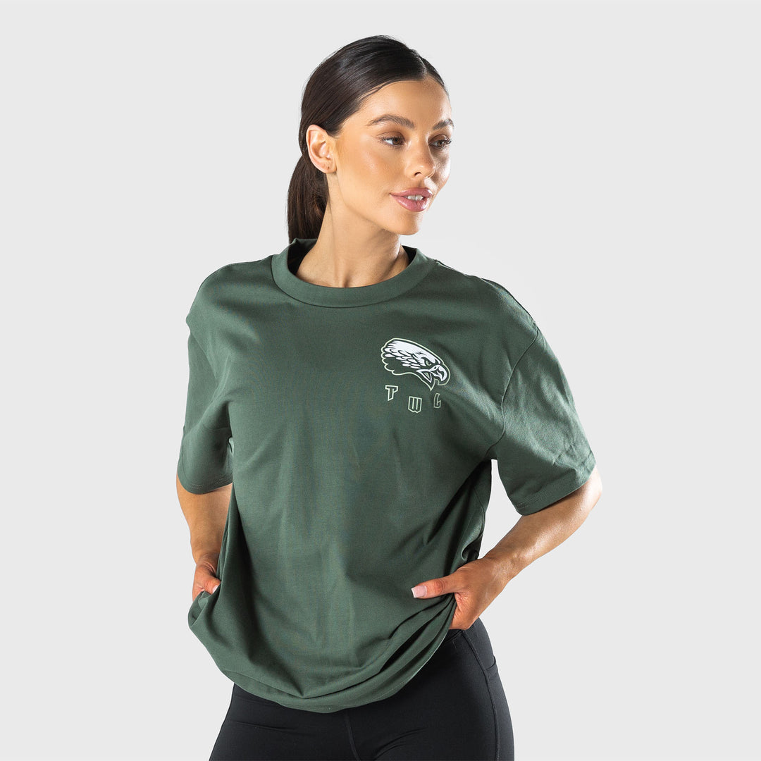 TWL - BARBELL CLUB LIFESTYLE OVERSIZED T-SHIRT - SAGE