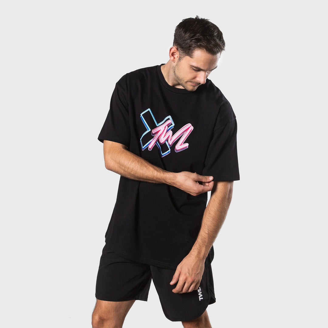 TWL - LIFESTYLE OVERSIZED T-SHIRT - BLACK/NEON