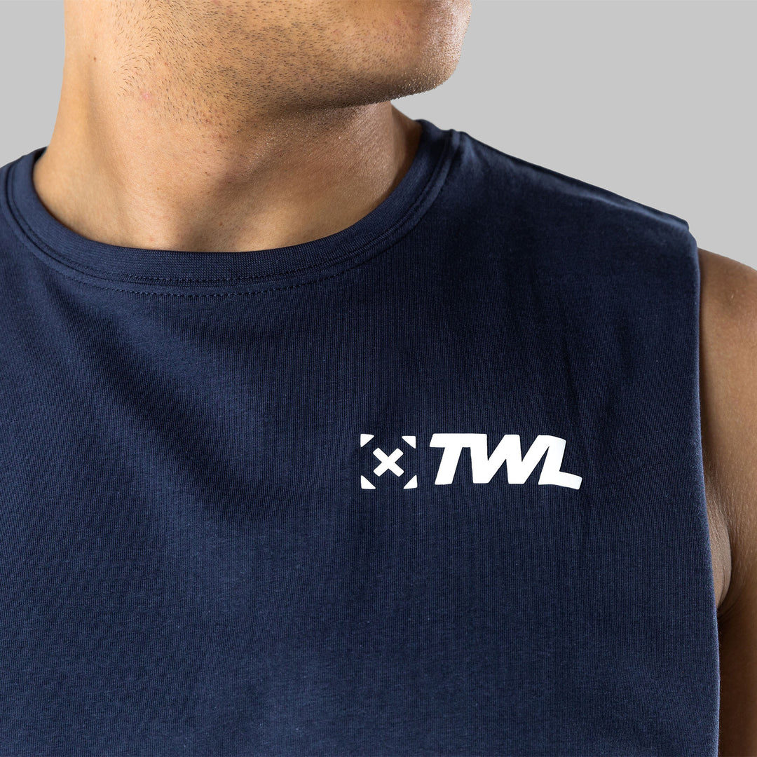 TWL - EVERYDAY MUSCLE TANK SL - MIDNIGHT NAVY/WHITE