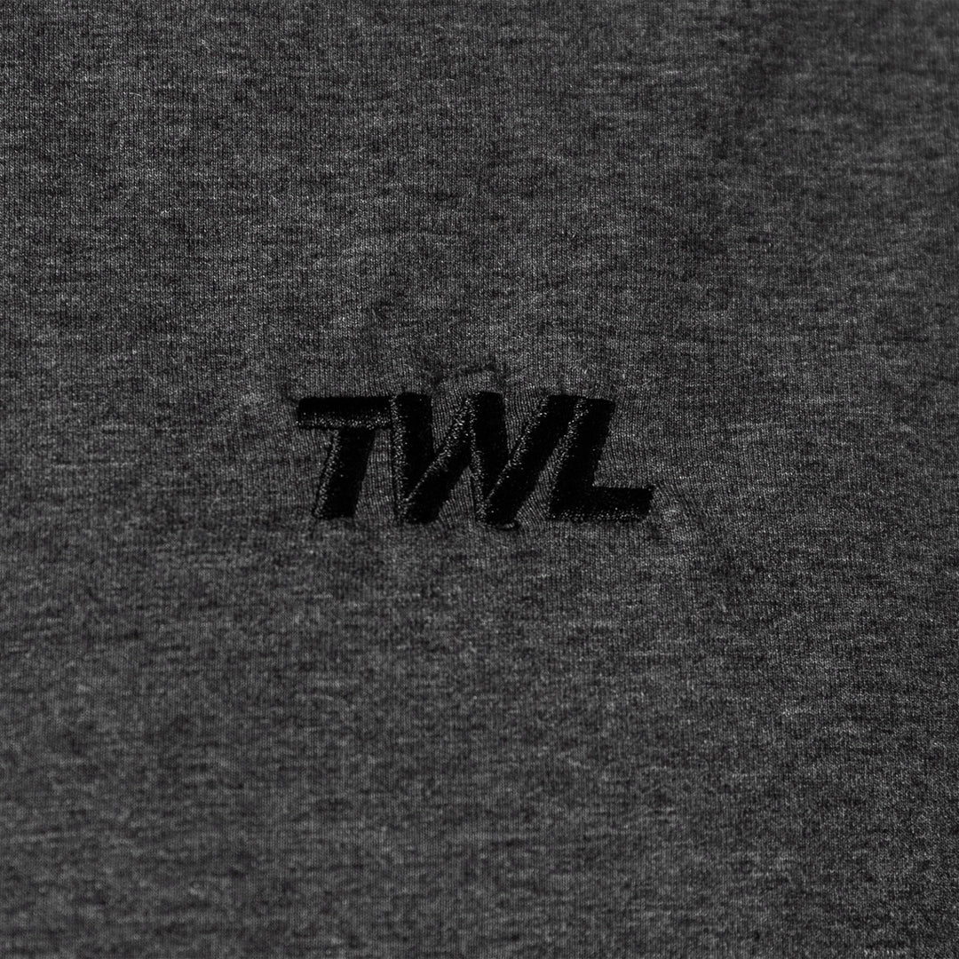 TWL - WOMEN'S OVERSIZED CROPPED T-SHIRT - CHARCOAL MARL