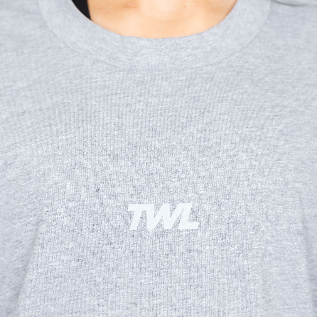 TWL - LIFESTYLE OVERSIZED T-SHIRT - LIGHT GREY MARL