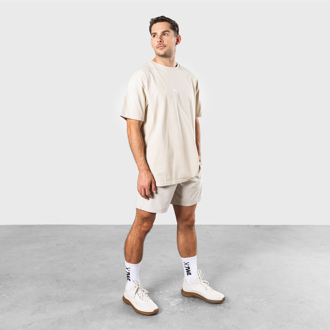 TWL - OVERSIZED T-SHIRT - LINEN/WHITE