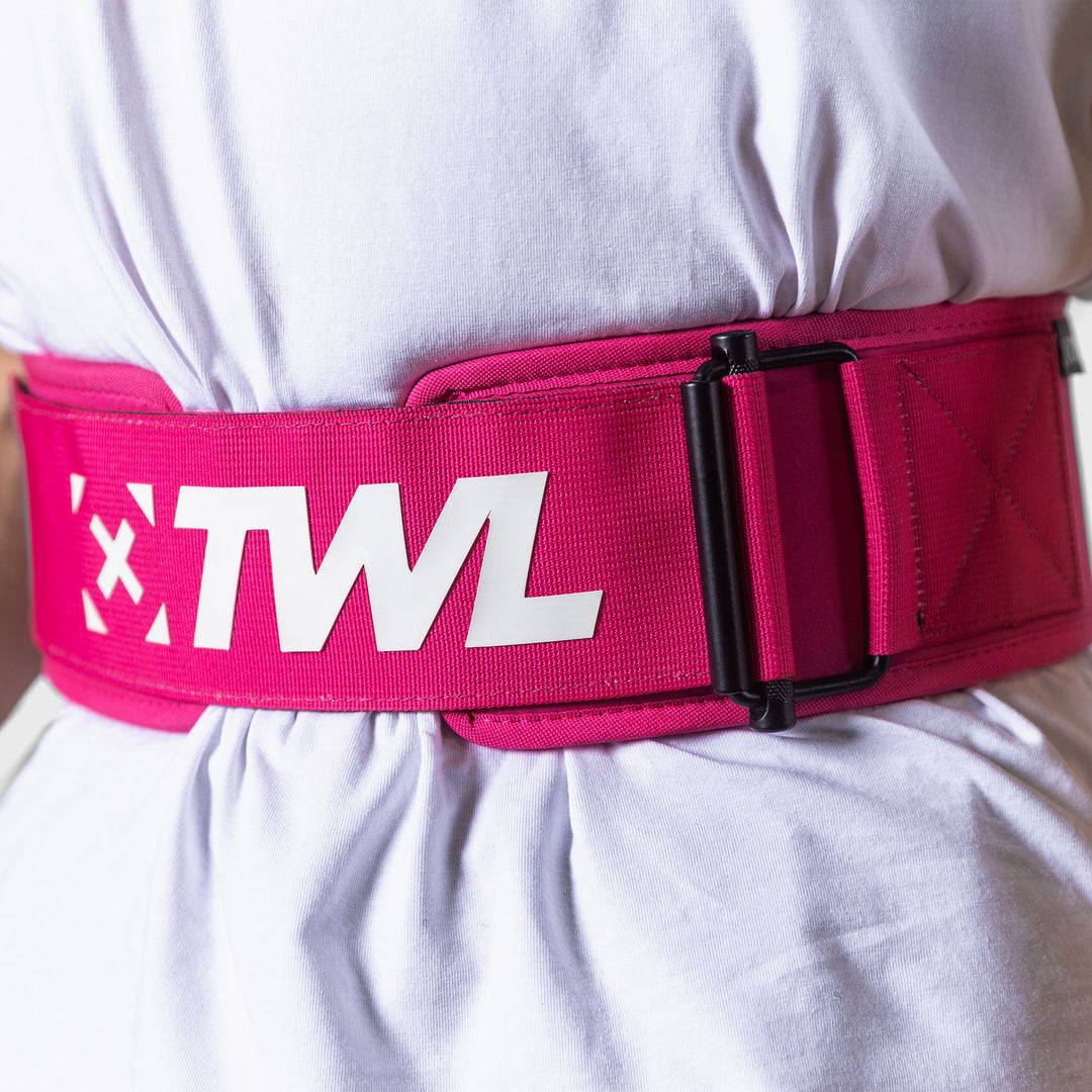 TWL - HYBRID VELCRO LIFTING BELT - RASPBERRY