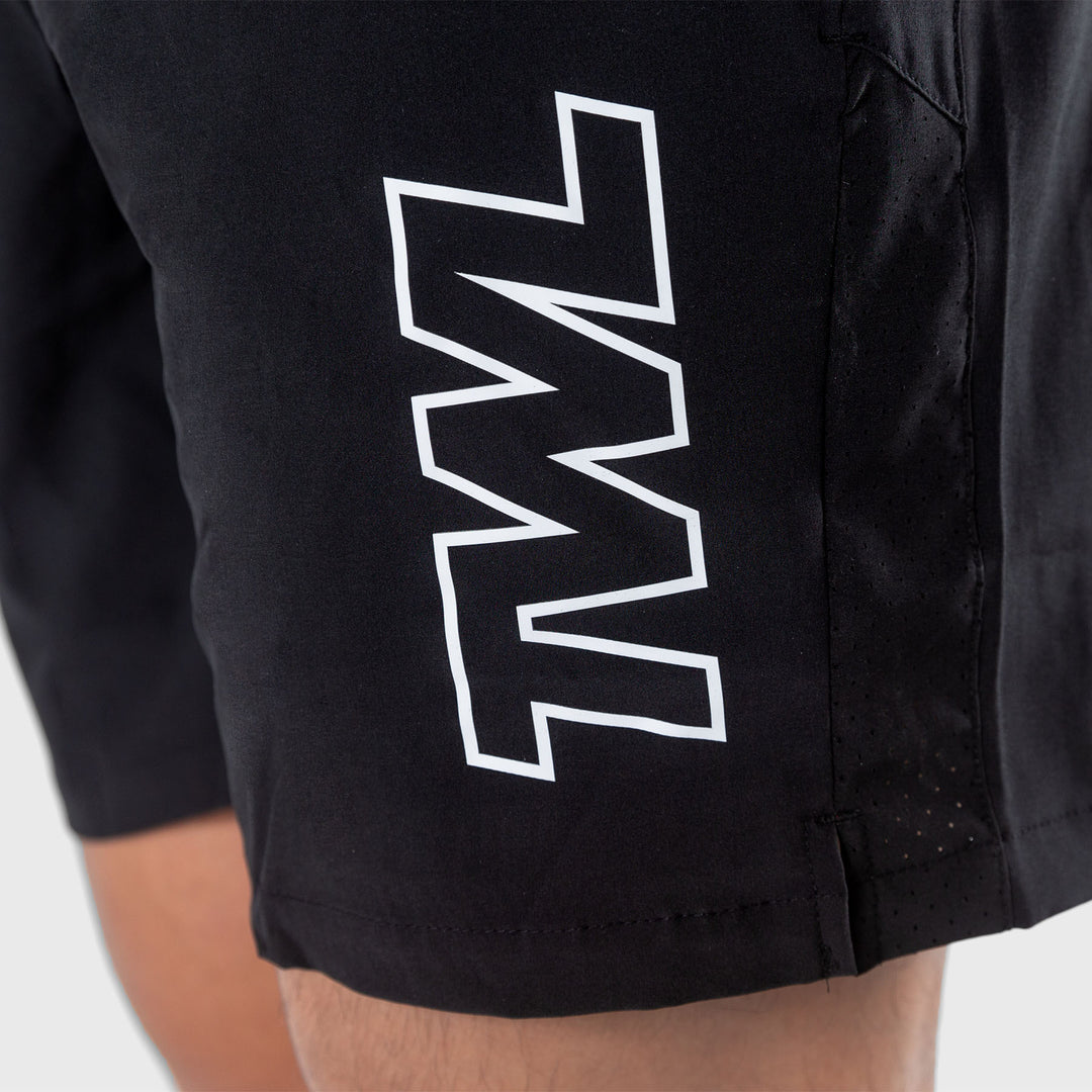 TWL - MEN'S REP SHORTS - ATHLETE - BLACK/WHITE