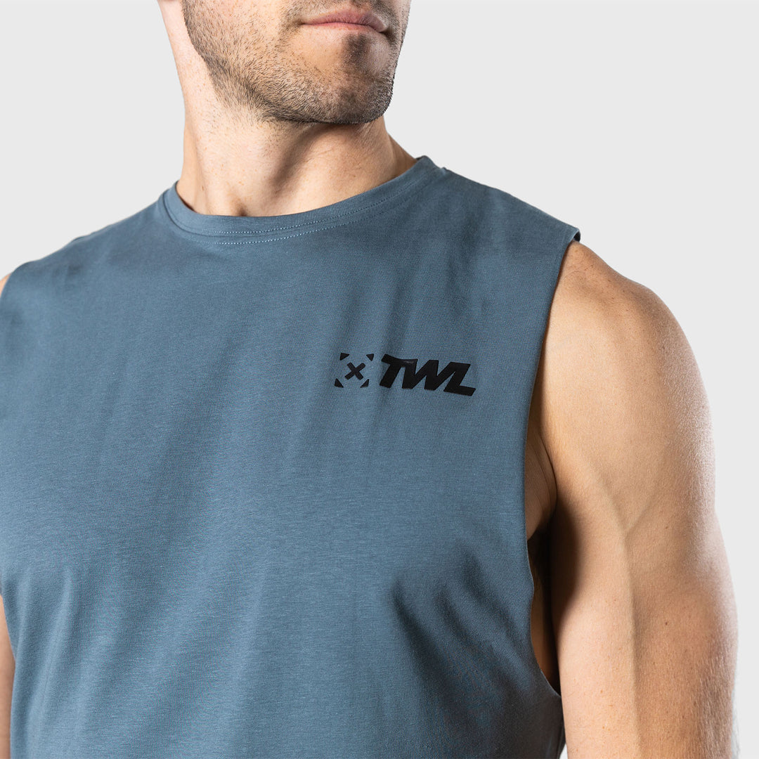 TWL - MEN'S EVERYDAY MUSCLE TANK SL - PEWTER/BLACK