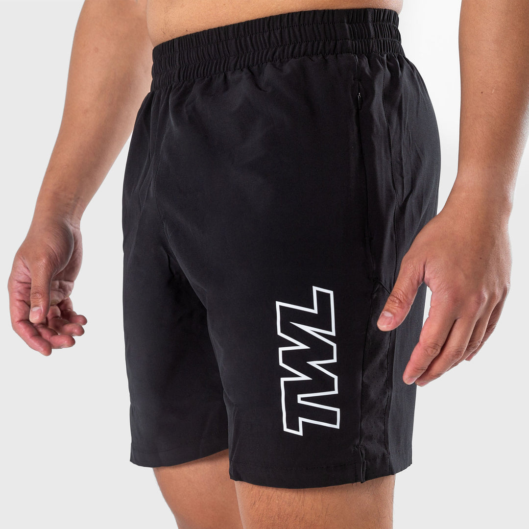 TWL - MEN'S REP SHORTS - ATHLETE - BLACK/WHITE