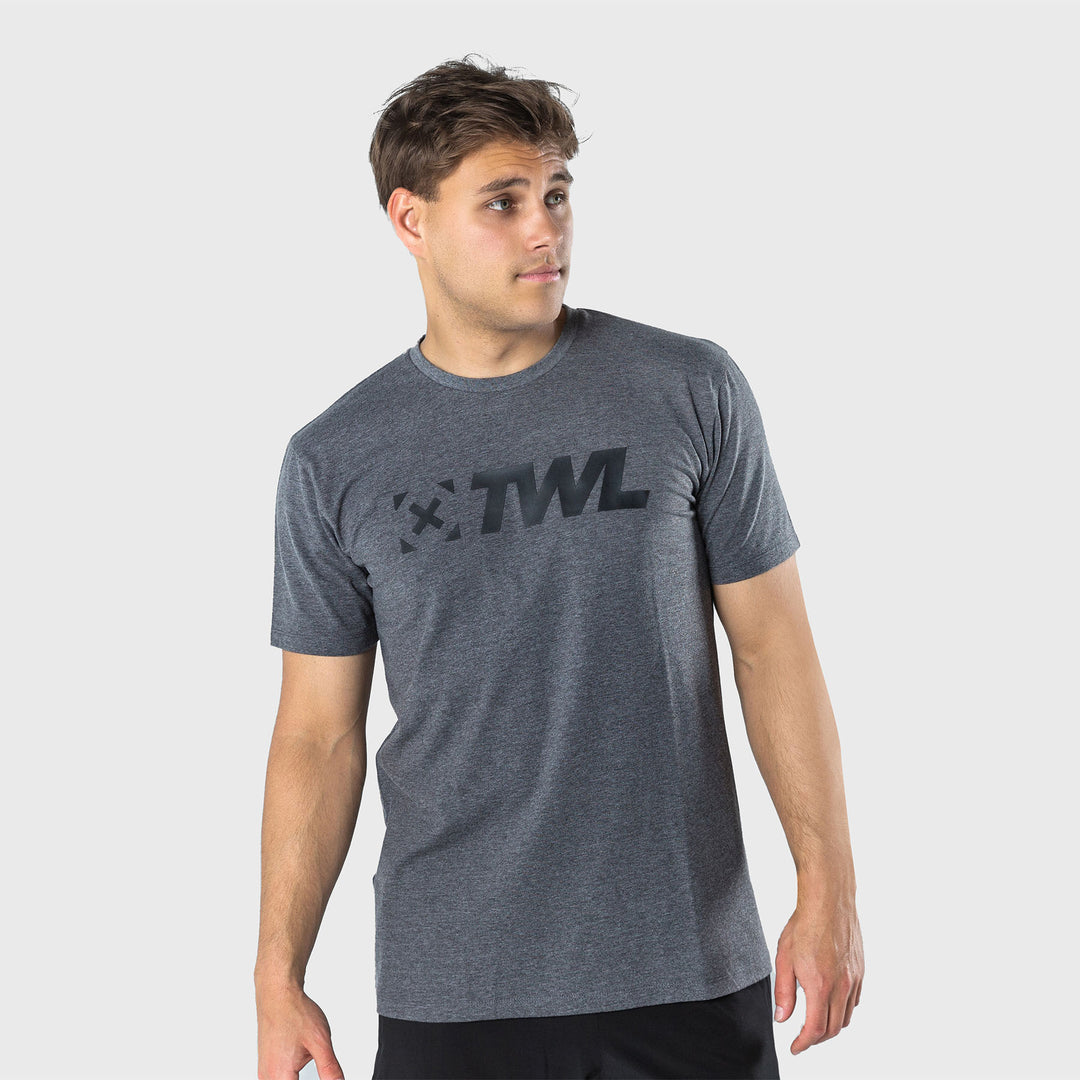 TWL - Men's Everyday T-Shirt - CHARCOAL MARL/BLACK