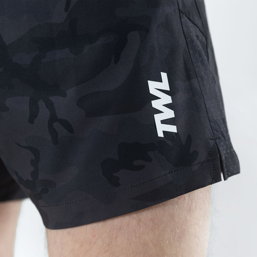 TWL - MEN'S REP SHORTS 5" - BLACK CAMO