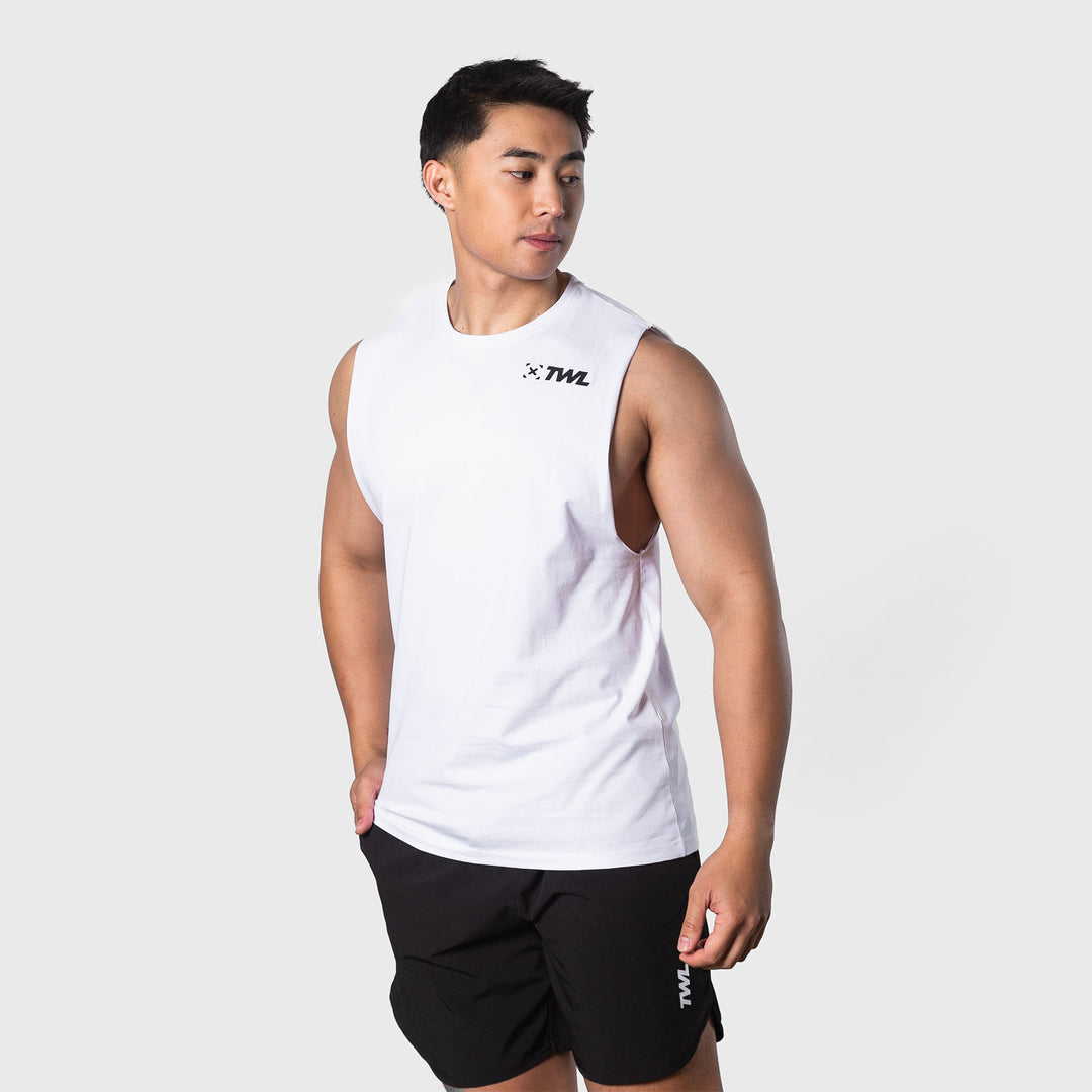 TWL - MEN'S EVERYDAY MUSCLE TANK SL - WHITE/BLACK