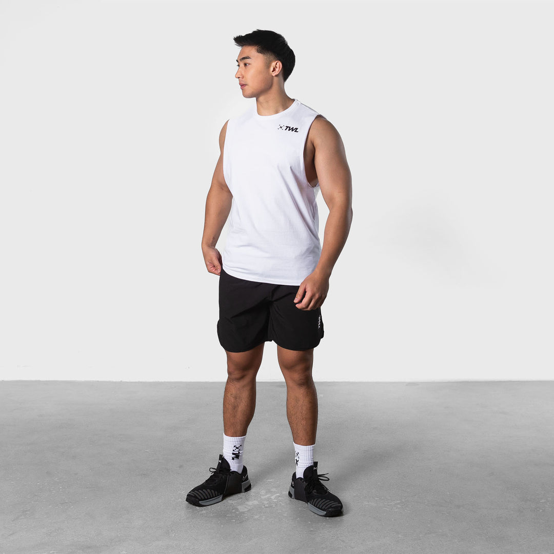 TWL - MEN'S EVERYDAY MUSCLE TANK SL - WHITE/BLACK