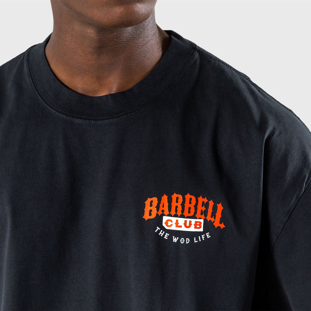 TWL - LIFESTYLE OVERSIZED T-SHIRT  -  WILDCAT - BARBELL CLUB - WASHED BLACK