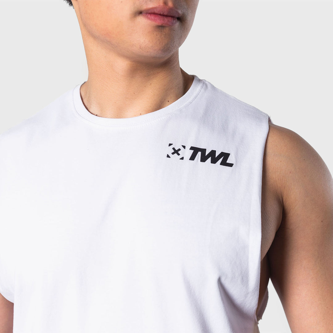 TWL - MEN'S EVERYDAY MUSCLE TANK SL - WHITE/BLACK