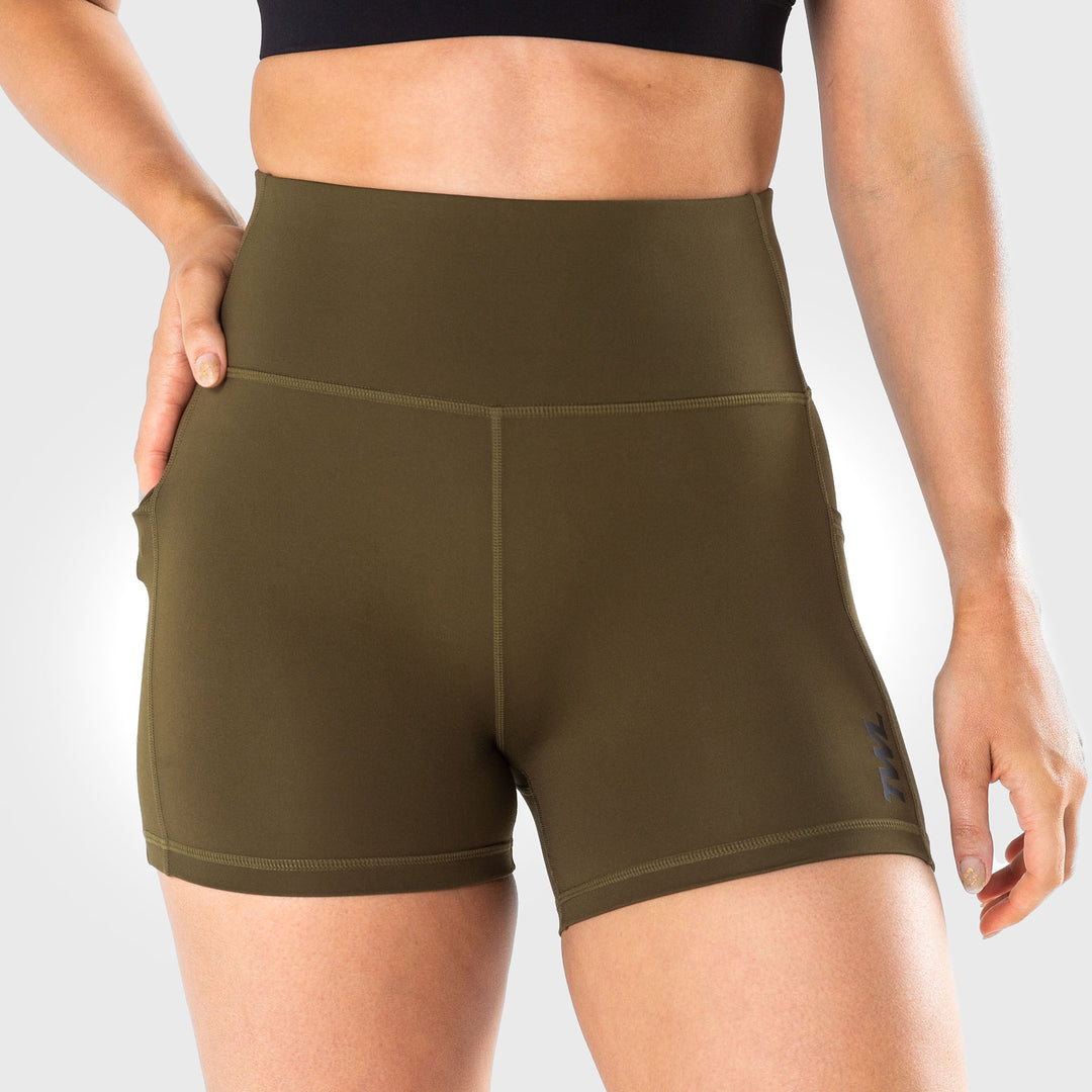 TWL - WOMEN'S ENERGY SHORTS - UNIFORM GREEN