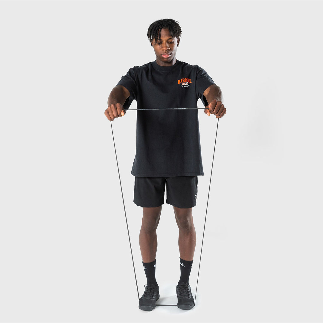 TWL - LIFESTYLE OVERSIZED T-SHIRT  -  WILDCAT - BARBELL CLUB - WASHED BLACK