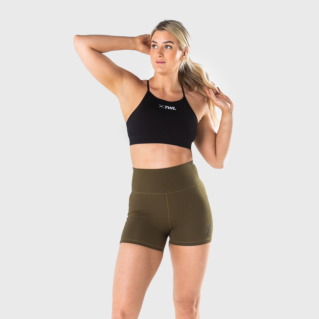 TWL - WOMEN'S ENERGY SHORTS - UNIFORM GREEN