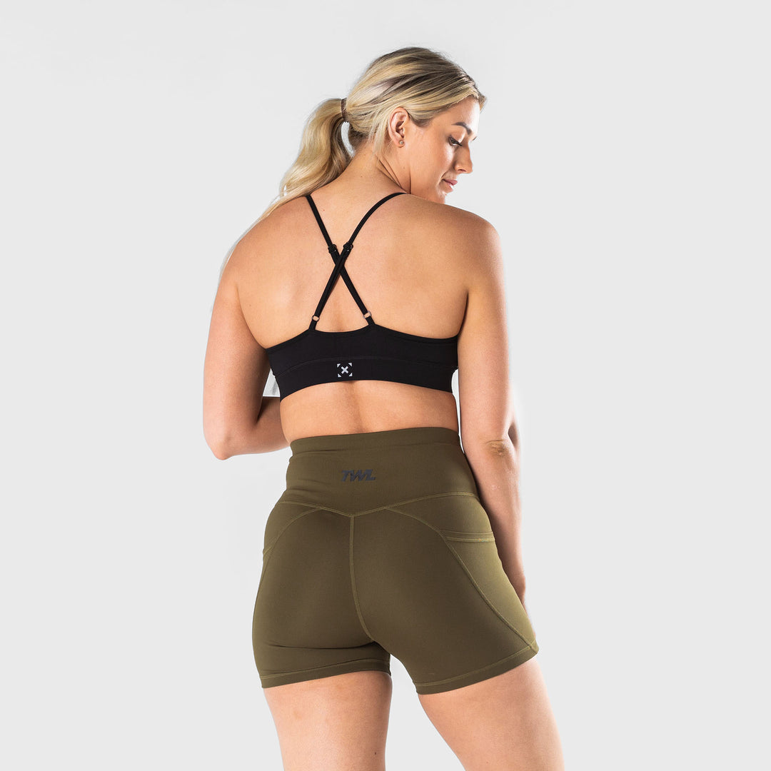 TWL - WOMEN'S ENERGY SHORTS - UNIFORM GREEN