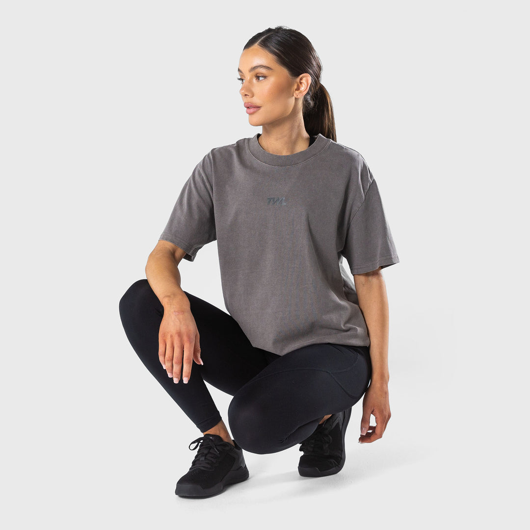 TWL - LIFESTYLE OVERSIZED T-SHIRT - WASHED GREY
