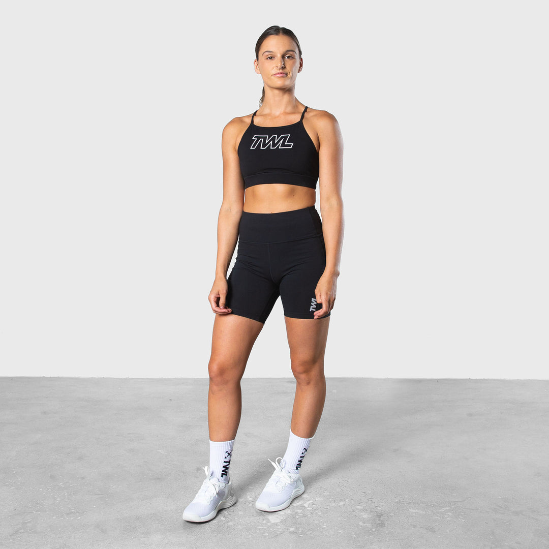 TWL - WOMEN'S FLEET BRA - ATHLETE - BLACK/WHITE