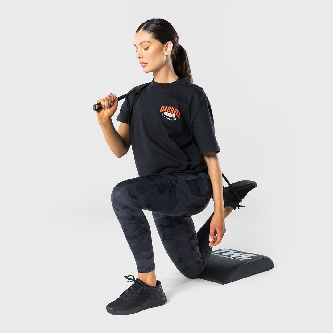 TWL - LIFESTYLE OVERSIZED T-SHIRT  -  WILDCAT - BARBELL CLUB - WASHED BLACK