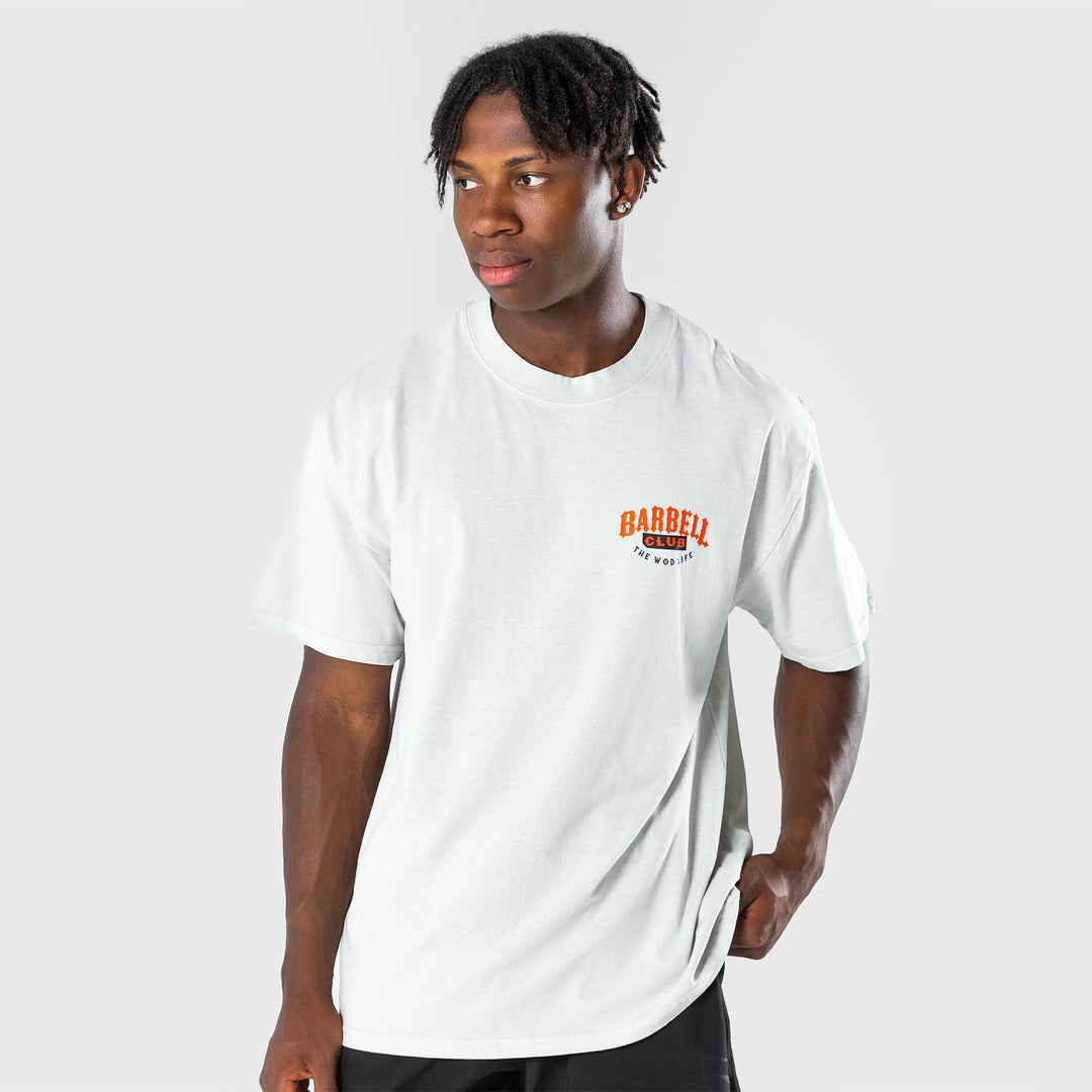 TWL - LIFESTYLE OVERSIZED T-SHIRT  -  WILDCAT - BARBELL CLUB- WASHED CEMENT