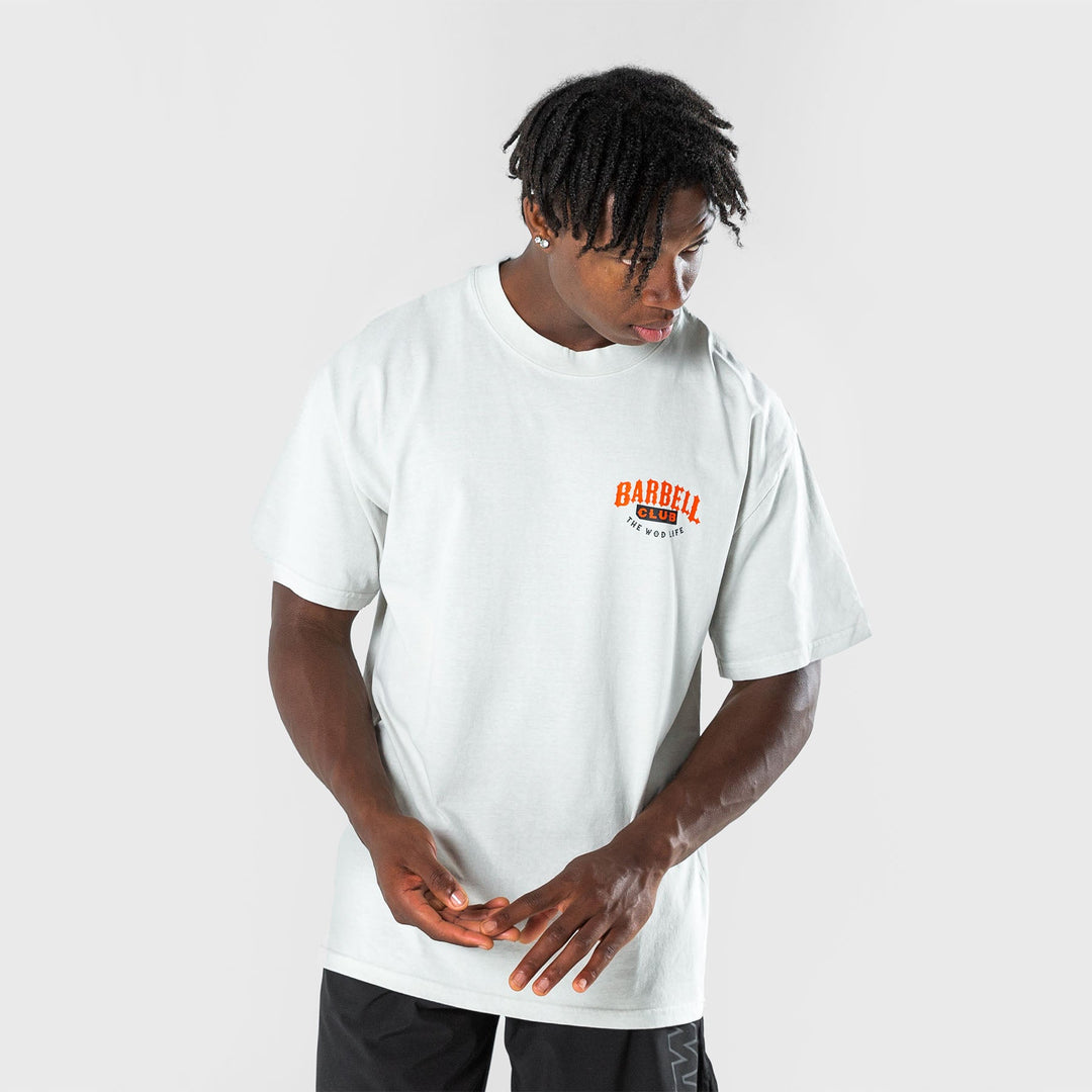 TWL - LIFESTYLE OVERSIZED T-SHIRT  -  WILDCAT - BARBELL CLUB- WASHED CEMENT