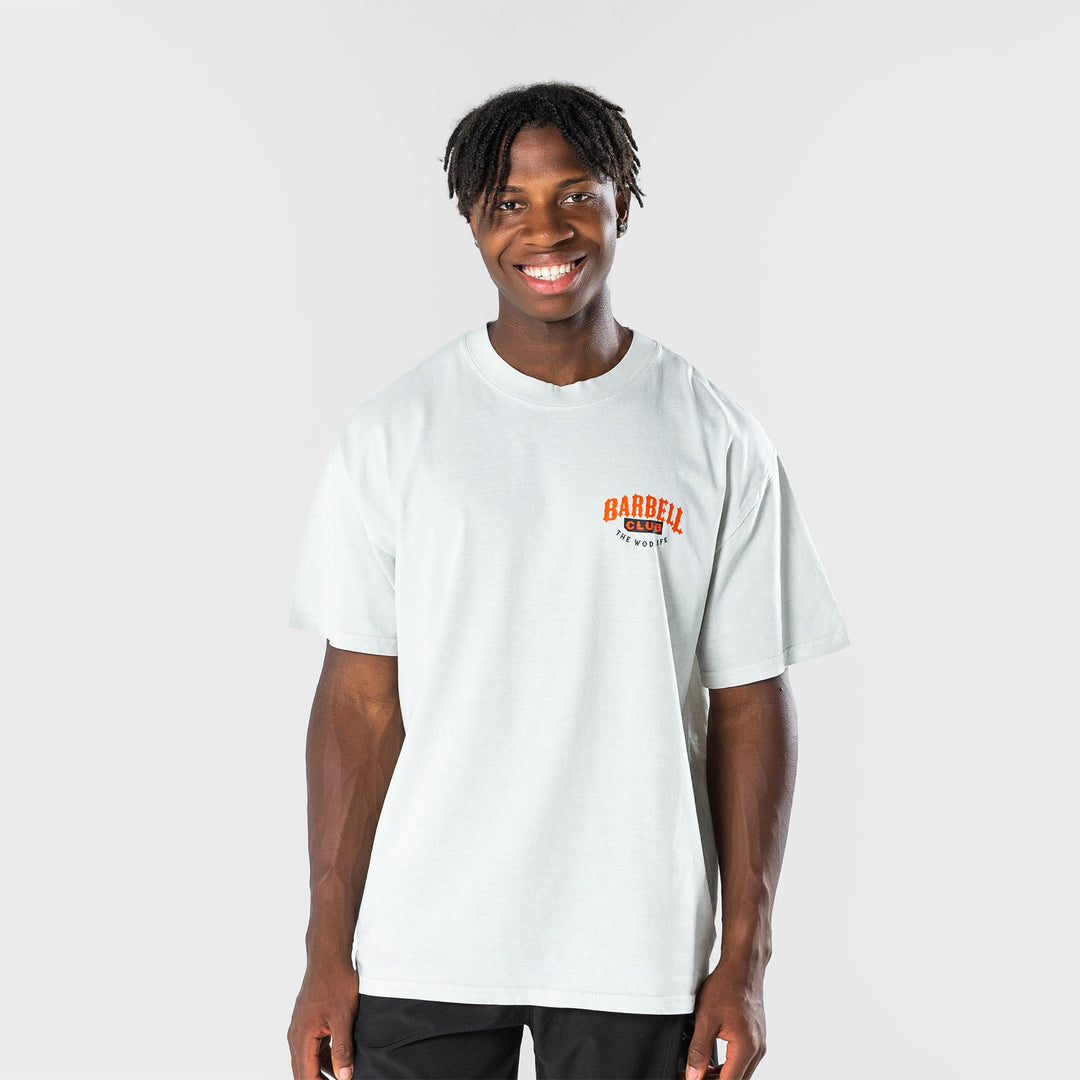 TWL - LIFESTYLE OVERSIZED T-SHIRT  -  WILDCAT - BARBELL CLUB- WASHED CEMENT