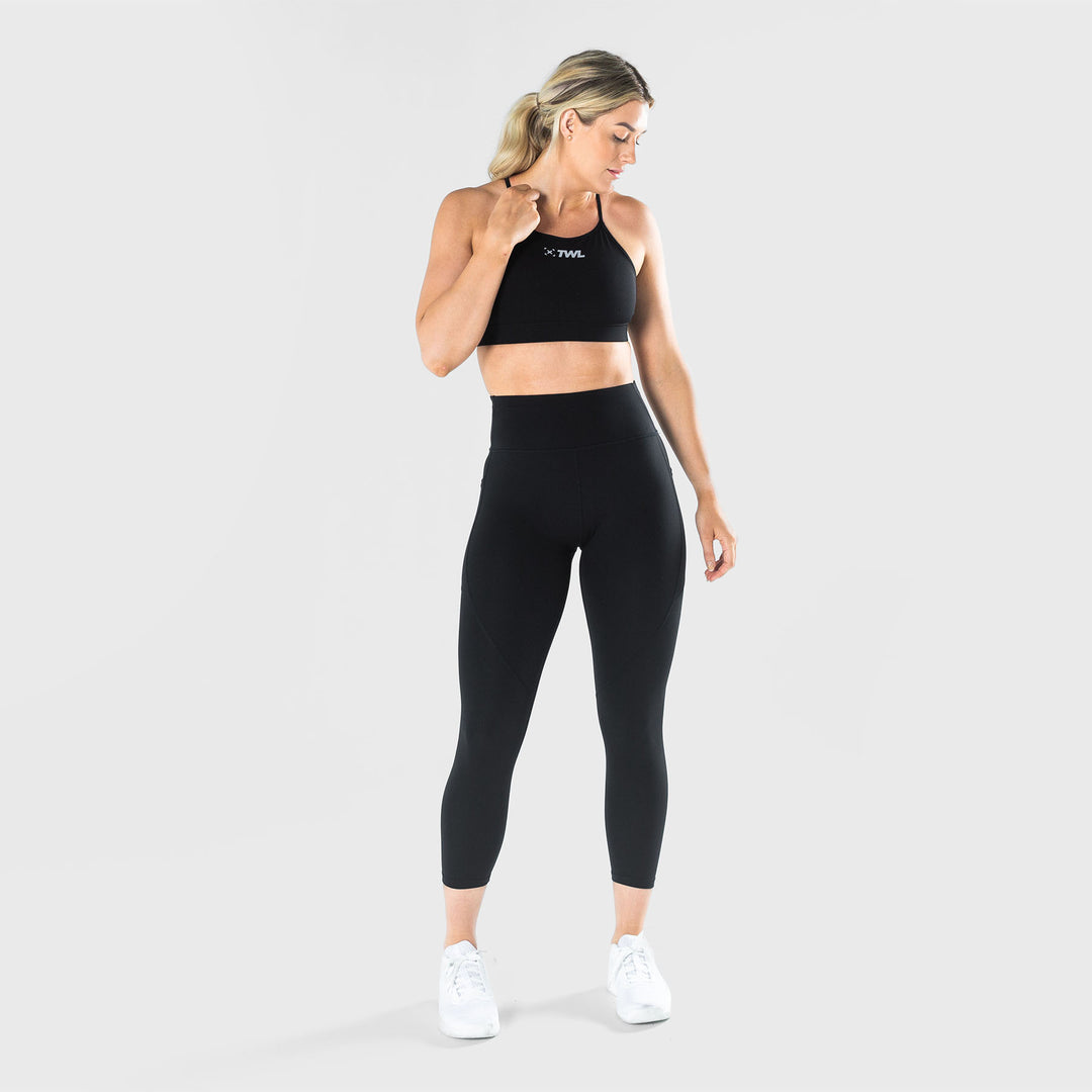 TWL - WOMEN'S ENERGY HIGH WAISTED 7/8TH TIGHTS - BLACK