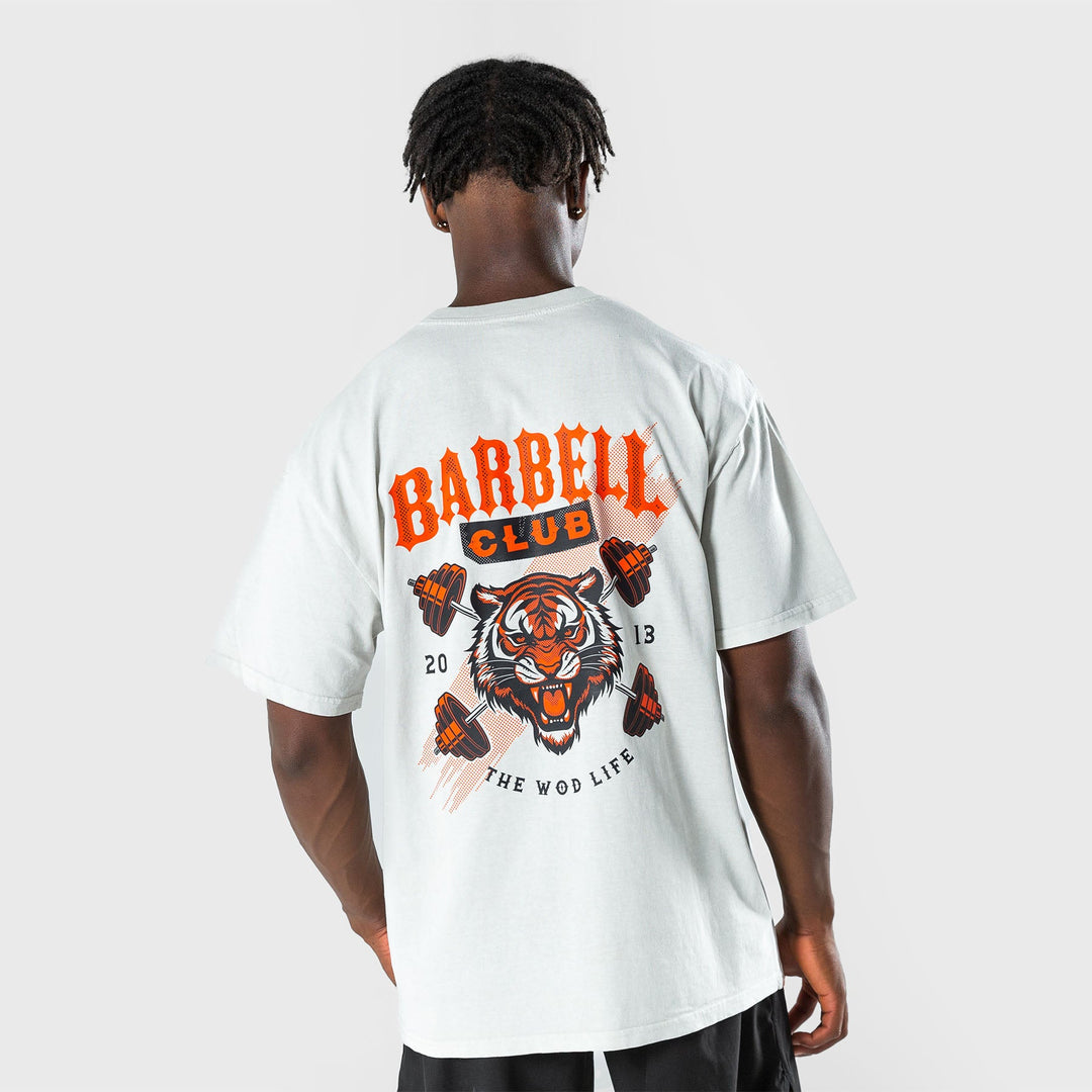 TWL - LIFESTYLE OVERSIZED T-SHIRT  -  WILDCAT - BARBELL CLUB- WASHED CEMENT